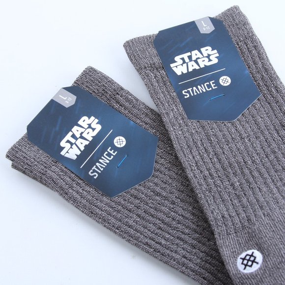 MENS | 2 Stance Grey Solid Trooper Star Wars NEW - Picture 5 of 14